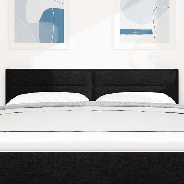 vidaXL Kopfteil mit Kopfteil Schwarz 144 cm Kunstleder