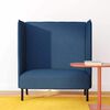 vidaXL Hoher R&uuml;cken Sofa 101cm Blau Stoff