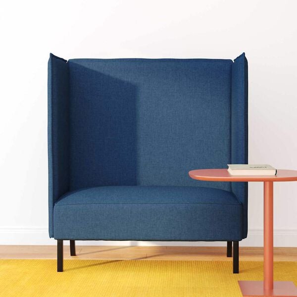 vidaXL Hoher R&uuml;cken Sofa 101cm Blau Stoff