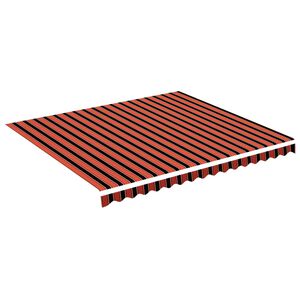 vidaXL Ersatzstoff f&uuml;r Markise Orange und Braun 400x350 cm Polyester