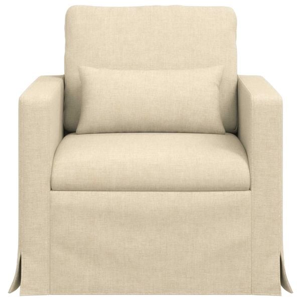 vidaXL Sofa Creme Gesamtabmessungen: 78 x 78 x 80 cm (B x T x H) Samt