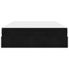 vidaXL Bettgestell mit Matratze mit Matratze 2 pcs Schwarz Samt
