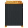 vidaXL Gartentruhe Schwarz 110x55x63 cm Poly Rattan Akazienholz