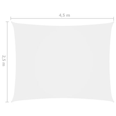 vidaXL Sonnensegel Oxford-Gewebe Rechteckig 2,5x4,5 m Weiß