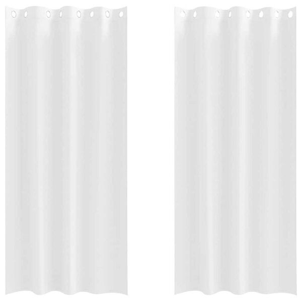 vidaXL Verdunkelungs-Vorh&auml;nge mit Ringen 2 pcs Reinwei&szlig; 245 x 140 cm