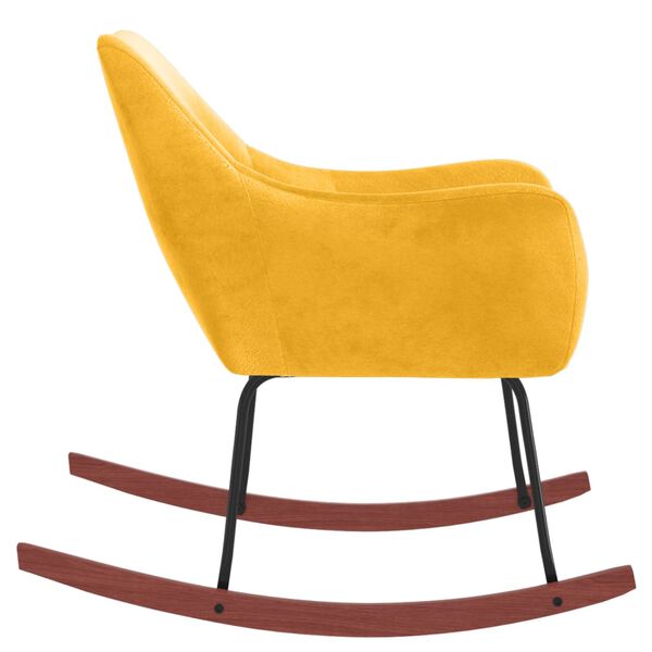 vidaXL Schaukelstuhl Gelb Samt