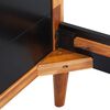 vidaXL Massivholzbett Schwarz Akazienholz 140x200 cm