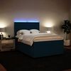 vidaXL Boxspringbett mit Matratze Blau 140x190 cm Samt