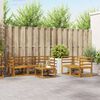 vidaXL Outdoor-Sofagarnitur mit Kissen 6 pcs Natur und Creme