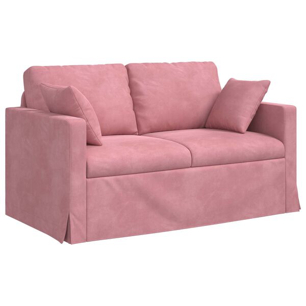 vidaXL Sofa Rosa Gesamtabmessungen: 138 x 78 x 80 cm (B x T x H) Samt