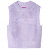 Kinder-Pulloverweste Gestrickt Helllila 116