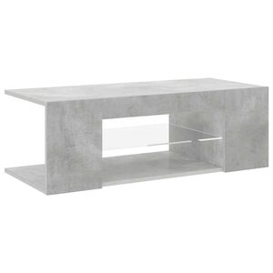 vidaXL TV-Schrank mit LED-Leuchten Betongrau 90x39x30 cm