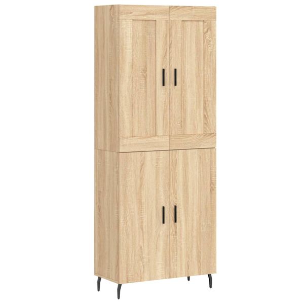 vidaXL Highboard Sonoma-Eiche 69,5x34x180 cm Holzwerkstoff