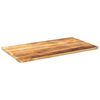 vidaXL Tischplatte 100x60x1,5 cm Rechteckig Raues Massivholz Mango