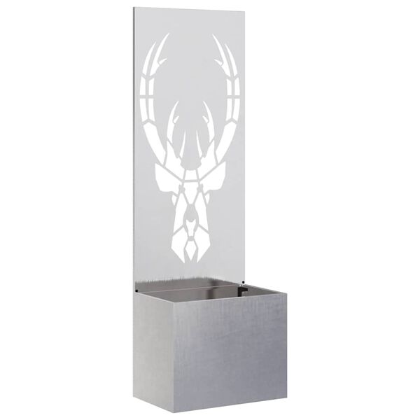 vidaXL Garten Sichtschutz-Leinwand Silber 50 x 140 cm Edelstahl