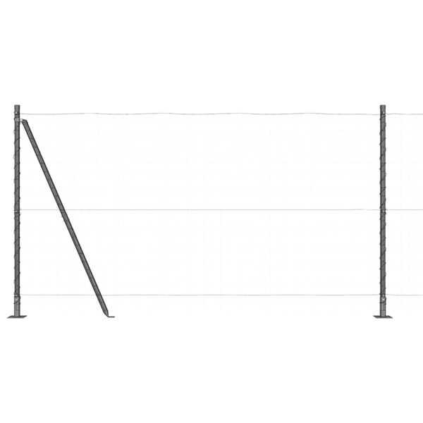 vidaXL Zaunpfosten 13 pcs Grau Stahl