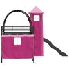 vidaXL Kinderloftbett Schwarz und Pink 79,5 x 200 cm Metall