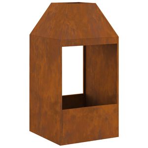 vidaXL Feuerstelle Braun 50 x 50 x 100 cm Stahl