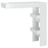 vidaXL Wand-Bartisch Hochglanz-Wei&szlig; 102x45x103,5 cm Holzwerkstoff