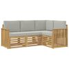 vidaXL Sofagarnituren 4 pcs Wei&szlig; und Hellgrau 187,5 x 128,5 x 73 cm
