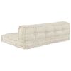 vidaXL Pallet Sofa Kissen 2 pcs Creme 120 x 80 x 38 cm Stoff