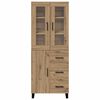 vidaXL Highboard mit Schubladen 2 pcs Artisan-Eiche Holzwerkstoff