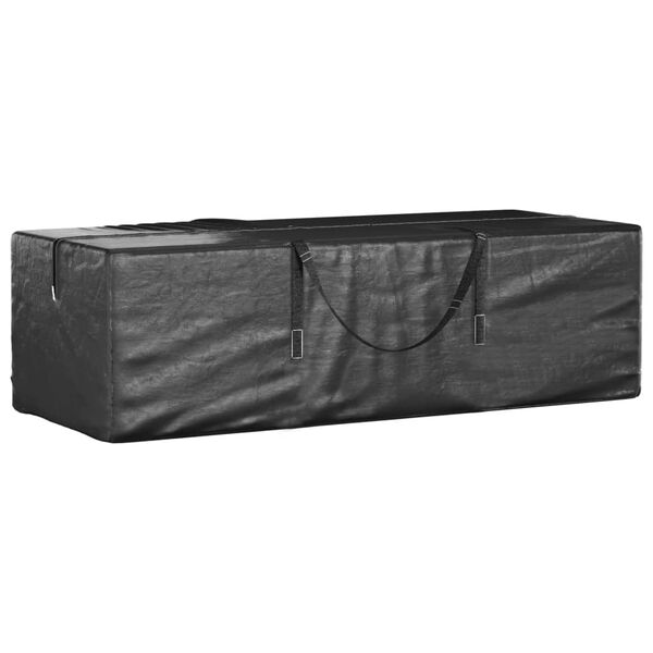 vidaXL Aufbewahrungstasche f&uuml;r Gartenkissen 2 Stk. Schwarz 135x40x55cm