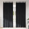 vidaXL Verdunkelungsvorh&auml;nge 2 pcs Schwarz 140 x 225 cm Samt