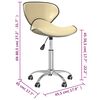 vidaXL Esszimmerstühle 2 Stk. Drehbar Creme Kunstleder