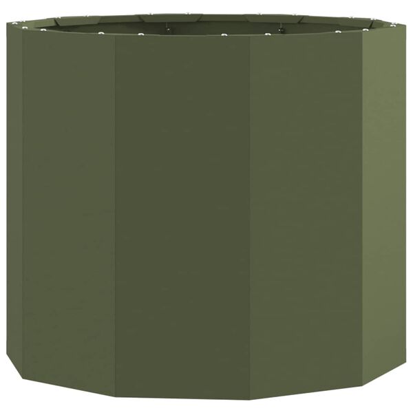 vidaXL Pflanzk&uuml;bel Olive Gr&uuml;n 60 x 60 x 50 cm Stahl