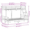 vidaXL Etagenbett 80x200/120x200 cm Massivholz Kiefer