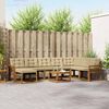 vidaXL Outdoor-Sofagarnitur mit Kissen 9 pcs Natur und Beige