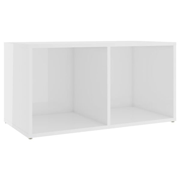 vidaXL TV-Schr&auml;nke 2 Stk. Hochglanz-Wei&szlig; 72x35x36,5 cm Holzwerkstoff