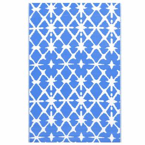 vidaXL Outdoor-Teppich ARAKIL Wei&szlig; und Blau 160x230 cm PP