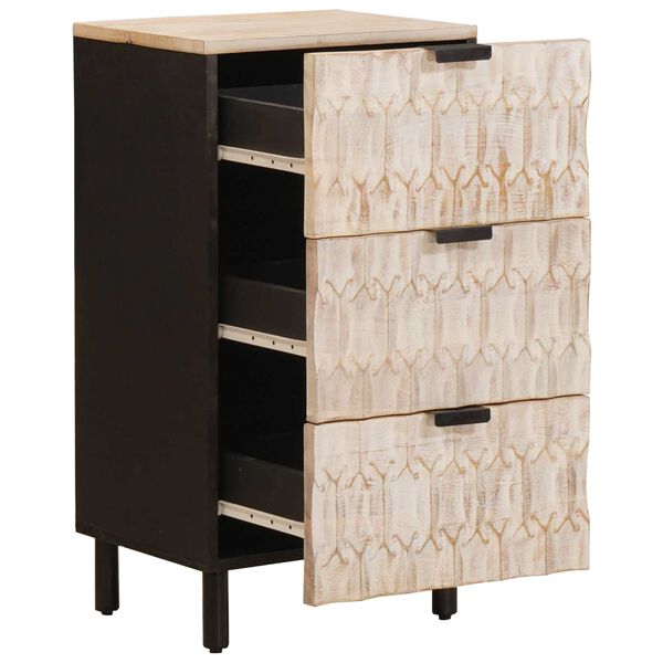 vidaXL Sideboard Wei&szlig;e gewaschene Oberfl&auml;che 40 x 33,5 x 75 cm