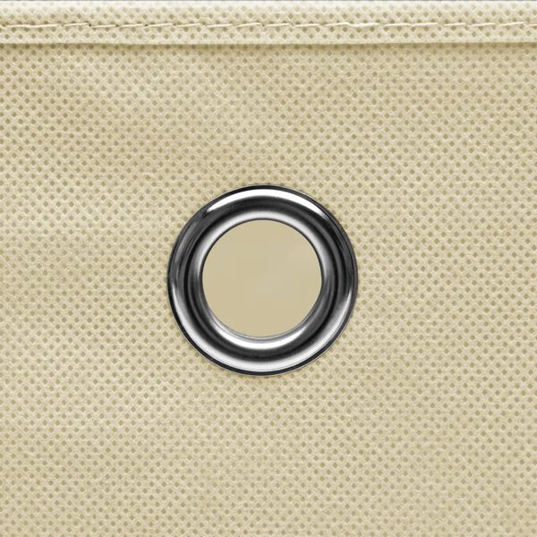 vidaXL Aufbewahrungsboxen 4 Stk. Vliesstoff 28x28x28 cm Creme