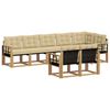 vidaXL Outdoor-Sofagarnitur 8 stk. 7-Sitzer Wei&szlig; und Beige