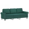 vidaXL 3-Sitzer-Sofa mit Hocker Dunkelgr&uuml;n 180 cm Samt