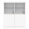 vidaXL Sideboard mit LED-Leuchten Wei&szlig; 81x37x100 cm