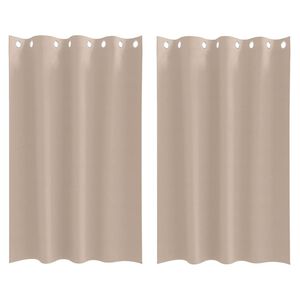 vidaXL Verdunkelungs-Vorh&auml;nge mit Ringen 2 stk. Taupe 175 x 140 cm