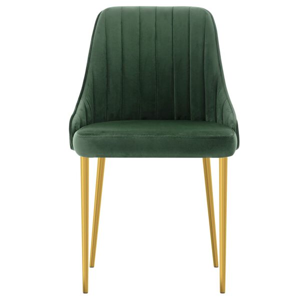 vidaXL Esszimmerst&uuml;hle 2 Stk. Dunkelgr&uuml;n Samt