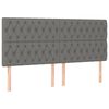 vidaXL Kopfteil Dunkelgrau 180 x 7 x 118/128 cm Stoff