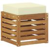 vidaXL Outdoor Hocker Bank Massivholz Akazie Natur