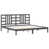 vidaXL Massivholzbett Grau 200x200 cm