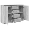 vidaXL Sideboard mit Schubladen Grau Sonoma 100,5x35x76 cm