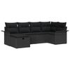 vidaXL Gartensofa-set mit Kissen mit Speicher 6 pcs Poly Rattan