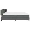 vidaXL Boxspringbett mit Matratze Dunkelgrau 200 x 200 cm Stoff
