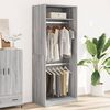 vidaXL Kleiderschrank Grau Sonoma 80x50x200 cm Holzwerkstoff