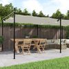 vidaXL Pergola mit Schiebedach Creme 589x292x230 cm