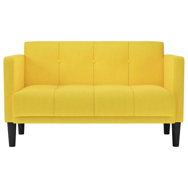 vidaXL Zweisitzer-Sofa Gelb 111 cm Stoff